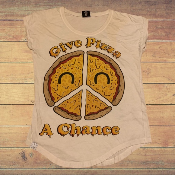 Drop Dead Clothing Give Pizza A Chance Rare Shirt 2013 Drop Scene Emo BMTH - Picture 1 of 4